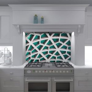 Architectural Hexagon Kitchen Splashback