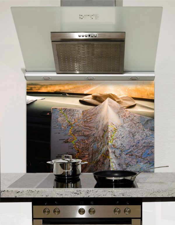 A Map And Some Luck Kitchen Splashback