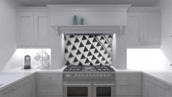 Blurred Triangles Kitchen Splashback