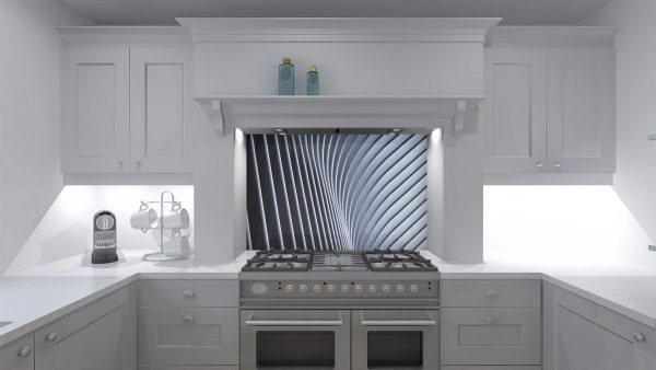 Grey Structure Kitchen Splashback