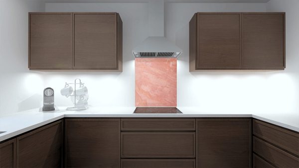 Light Pink Marble Kitchen Splashback