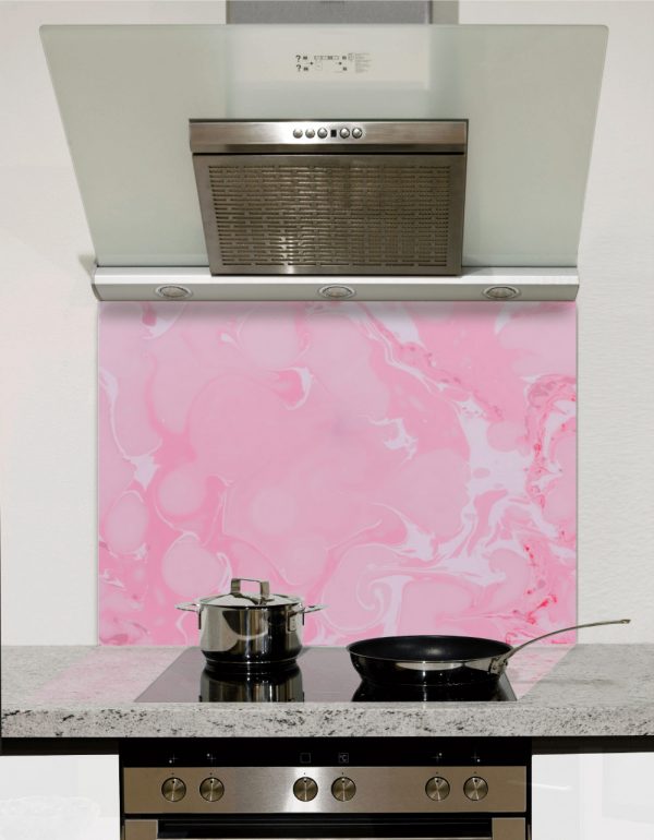Pink Marble Kitchen Splashback