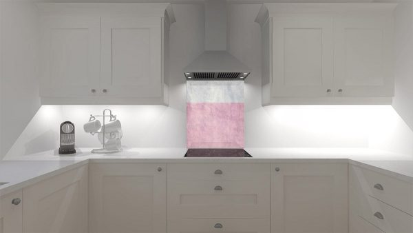 Pink Plaster Kitchen Splashback 5