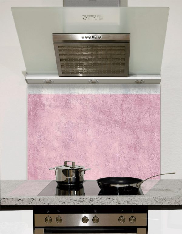 Pink Plaster Kitchen Splashback 3