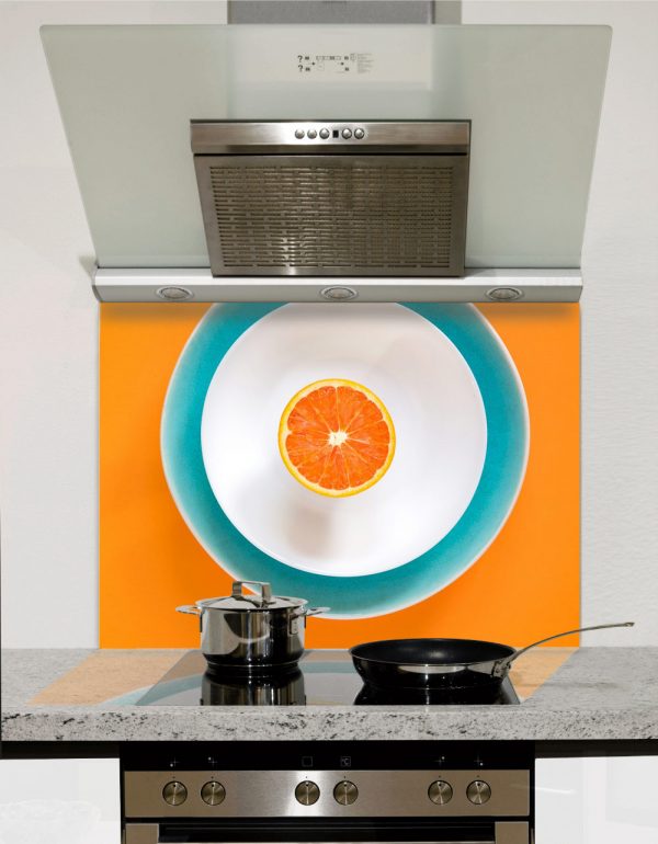 Tangerine Slice Kitchen Splashback